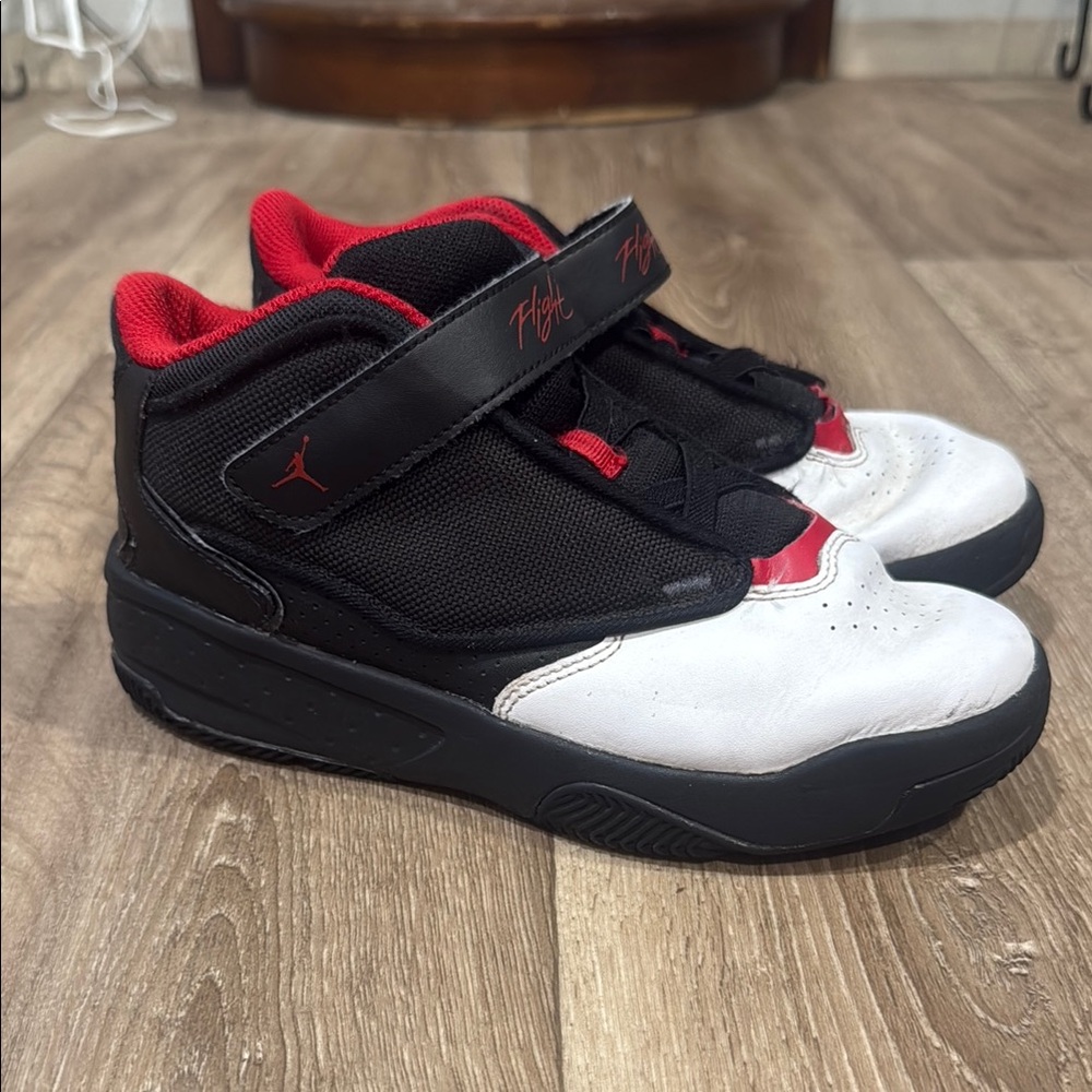 Jordan Kids Black, Red, and White Sneakers